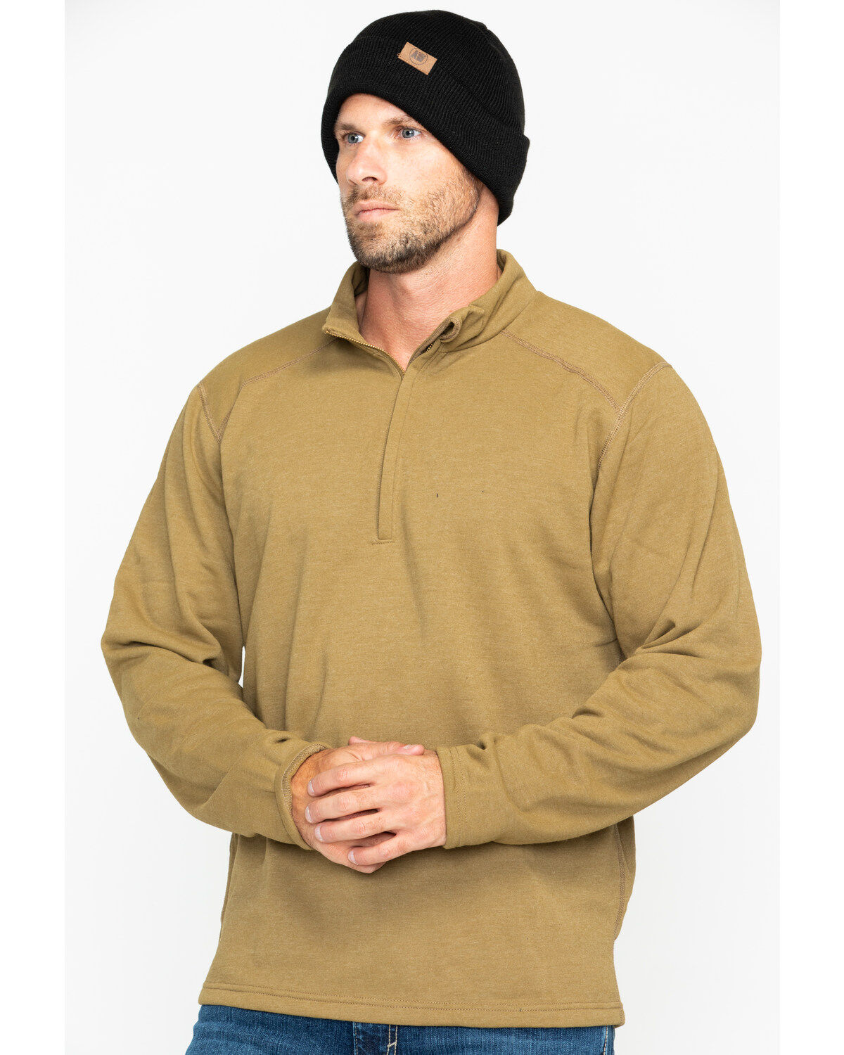Image #1 - NSA Drifire Men's FR Mock Zip Fleece Work Pullover, , hi-res