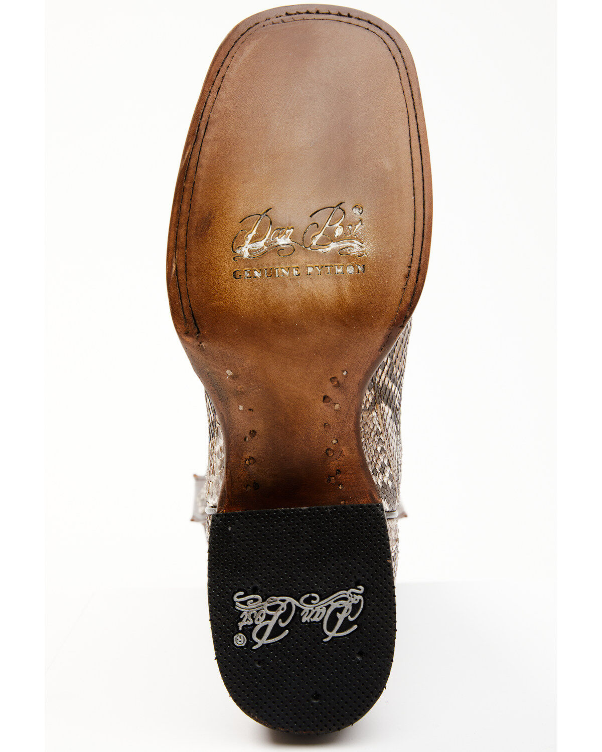 Image #7 - Dan Post Women's Back Cut Natural Python Exotic Western Boot - Broad Square Toe, Natural, hi-res