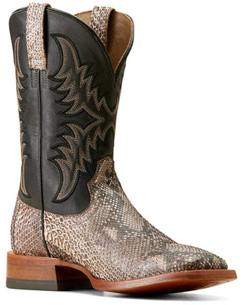 Ariat Men's Dry Gulch Exotic Python Western Boots - Broad Square Toe, Brown, hi-res