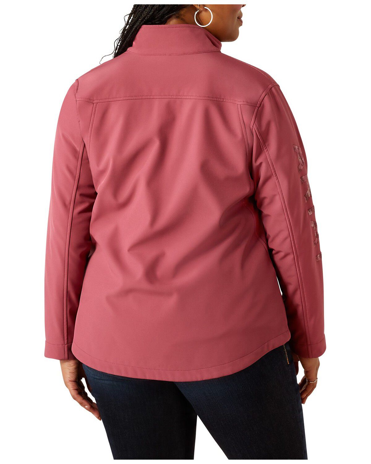 Image #2 - Ariat Women's Team Softshell Jacket - Plus, Rose, hi-res