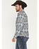 Image #2 - Wrangler Retro Men's Southwestern Print Long Sleeve Snap Shirt Jacket, Blue, hi-res