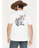 Image #1 - Brixton Men's Buck Club Short Sleeve Graphic T-Shirt, White, hi-res
