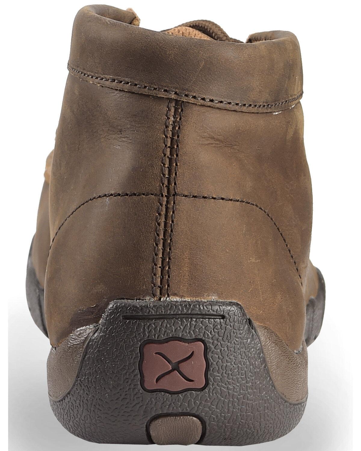 Image #7 - Twisted X Men's Driving Mocs Steel Toe Lace-Up Work Shoes, Brown, hi-res