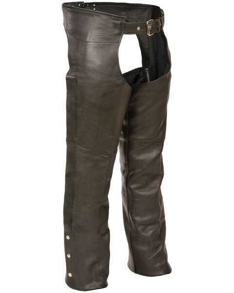 Milwaukee Leather Men's Fully Lined Classic Chaps - 3X, Black, hi-res
