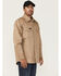 Image #2 - Forge Workwear Men's FR Solid Long Sleeve Snap Work Shirt, Khaki, hi-res