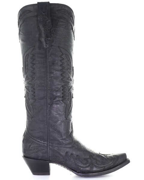 Corral Women's Vintage Eagle Overlay Western Boots - Snip Toe, Black, hi-res