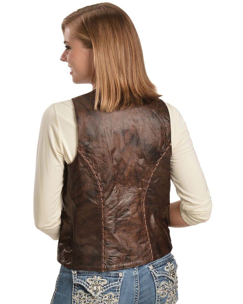 Kobler Floral Tooled Leather Vest Boot Barn