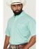 Image #2 - Cinch Men's Geo Print Short Sleeve Button-Down Western Shirt, Turquoise, hi-res