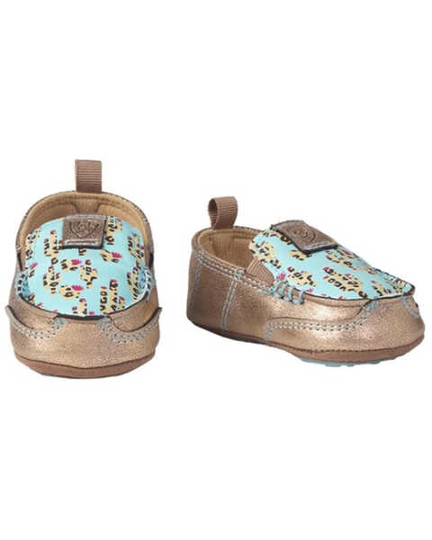 Ariat Infant-Girls' Lil Stomper Cactus Cruiser Slip-On Shoes, Turquoise, hi-res