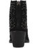 Dingo Women's Denim N Diamonds Studded Western Fashion Booties - Round Toe , Black, hi-res