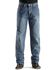 Cinch Men's Black Label Relaxed Fit Stonewash Jeans, Midstone, hi-res