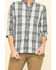 Carhartt Women's Twilight Relaxed 3/4 Sleeve Plaid Shirt , Dark Blue, hi-res