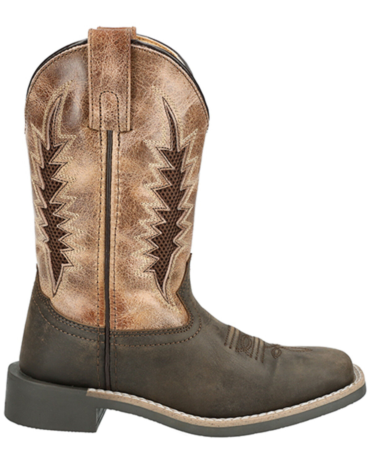 Image #2 - Smoky Mountain Little Boys' Desperado Western Boots - Broad Square Toe, Dark Brown, hi-res