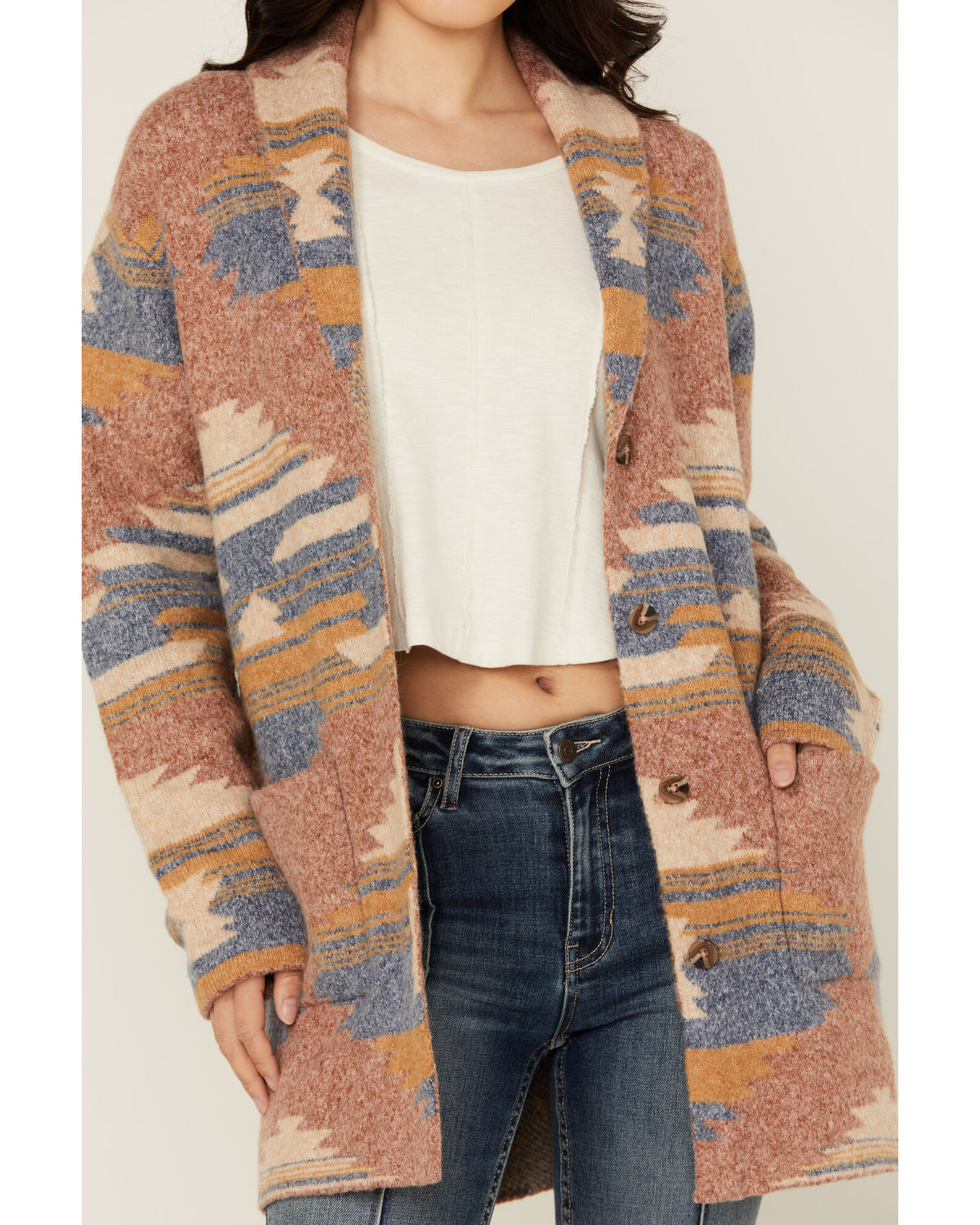 Idyllwind Women s Crosswind Southwestern Print Cardigan Boot Barn