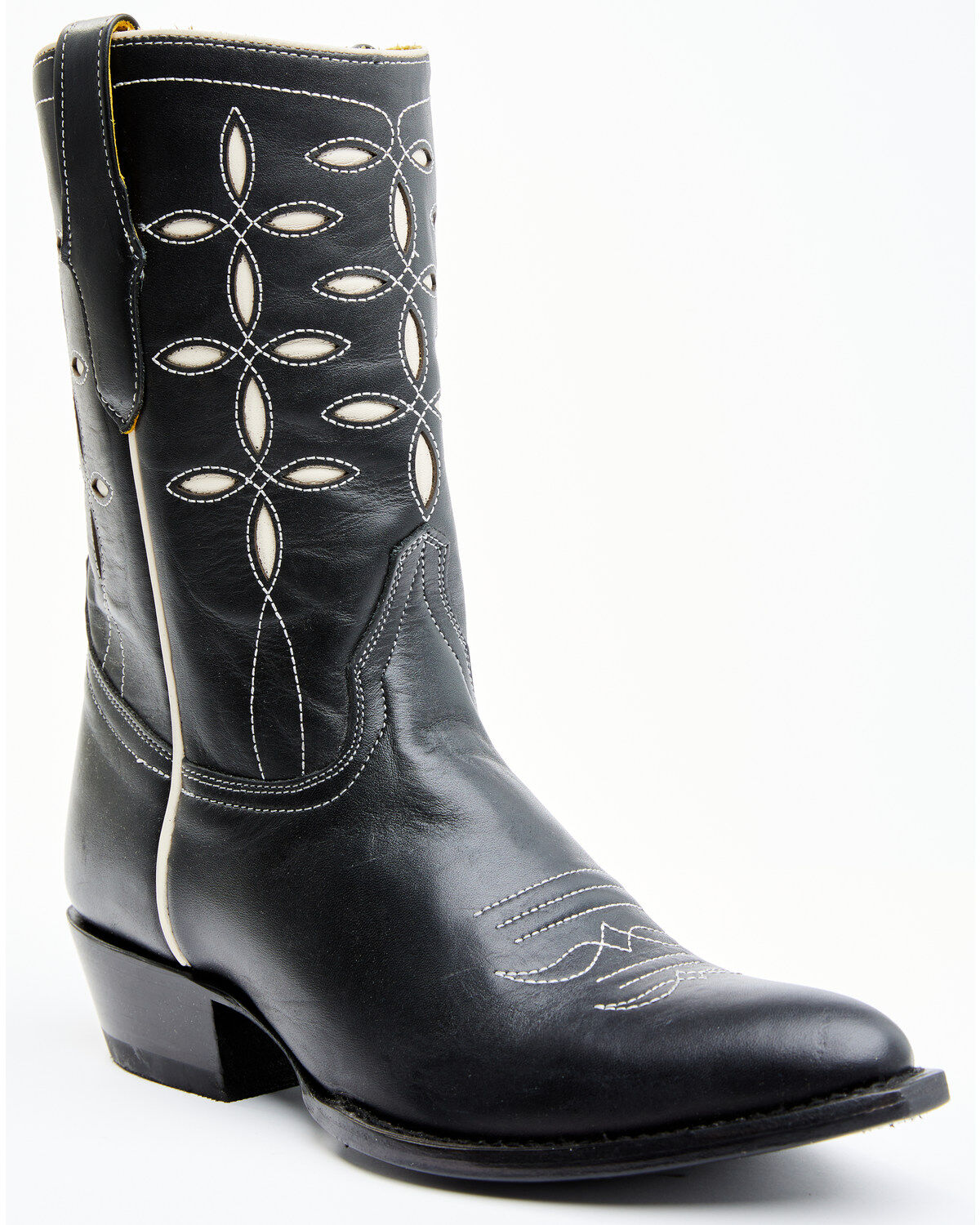 Image #1 - Planet Cowboy Women's Pee-Wee Pair-A-Dice Leather Western Boot - Snip Toe, Black, hi-res