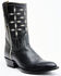 Image #1 - Planet Cowboy Women's Pee-Wee Pair-A-Dice Leather Western Boot - Snip Toe, Black, hi-res