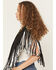 Image #2 - Saints & Hearts Women's Faux Suede Horseshoe Fringe Cape, Black, hi-res