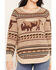 Image #3 - Cotton & Rye Women's Buffalo Print Round Bottom Sweater, Tan, hi-res