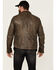 Mauritius Leather Men's Cove Lamb Leather Jacket , Brown, hi-res