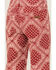 Image #4 - Panhandle Girls' Bandana Print Flare Stretch Denim Jeans , Red, hi-res