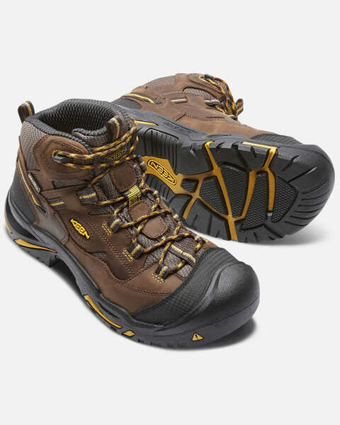 Image #5 - Keen Men's Braddock Waterproof Work Boots - Soft Toe, Brown, hi-res