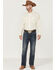 Resistol Men's Long Sleeve Button Down Western Shirt , Off White, hi-res