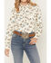 Image #3 - Shyanne Women's Horse Print Long Sleeve Snap Stretch Western Shirt, Cream, hi-res