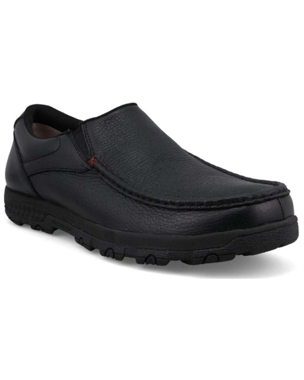 Twisted X Men's Slip-On Driving Shoe - Moc Toe, Black, hi-res