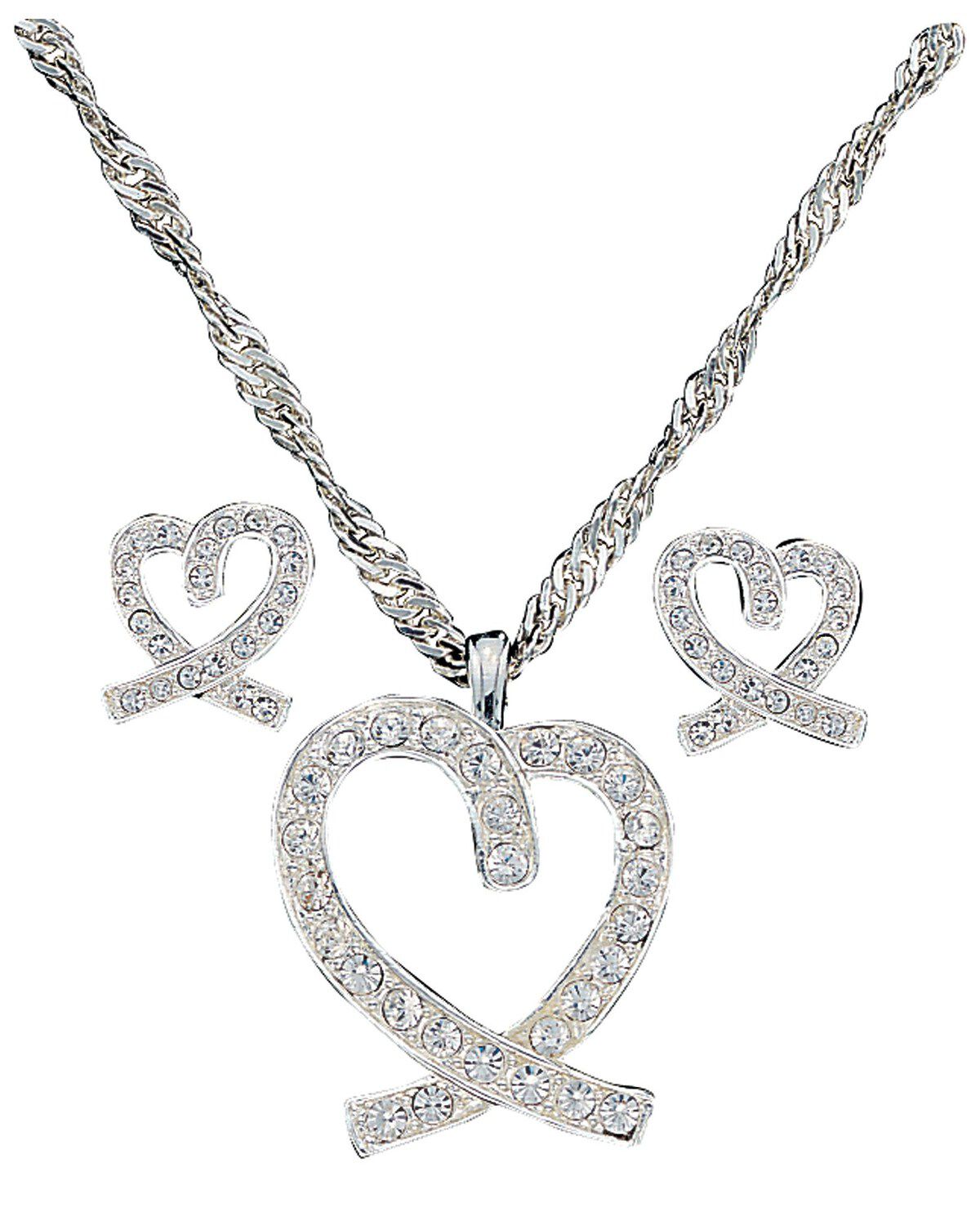Image #1 - Montana Silversmith Women's Heart Jewelry Set, Silver, hi-res