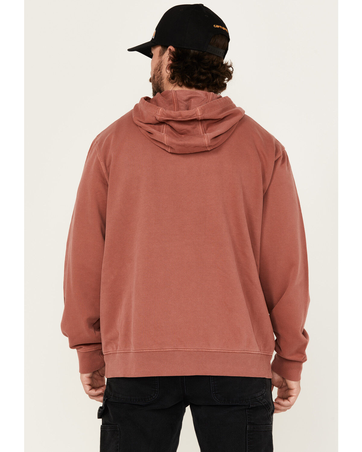 Image #4 - Carhartt Men's Midweight Relaxed Fit Graphic Hooded Sweatshirt, Maroon, hi-res