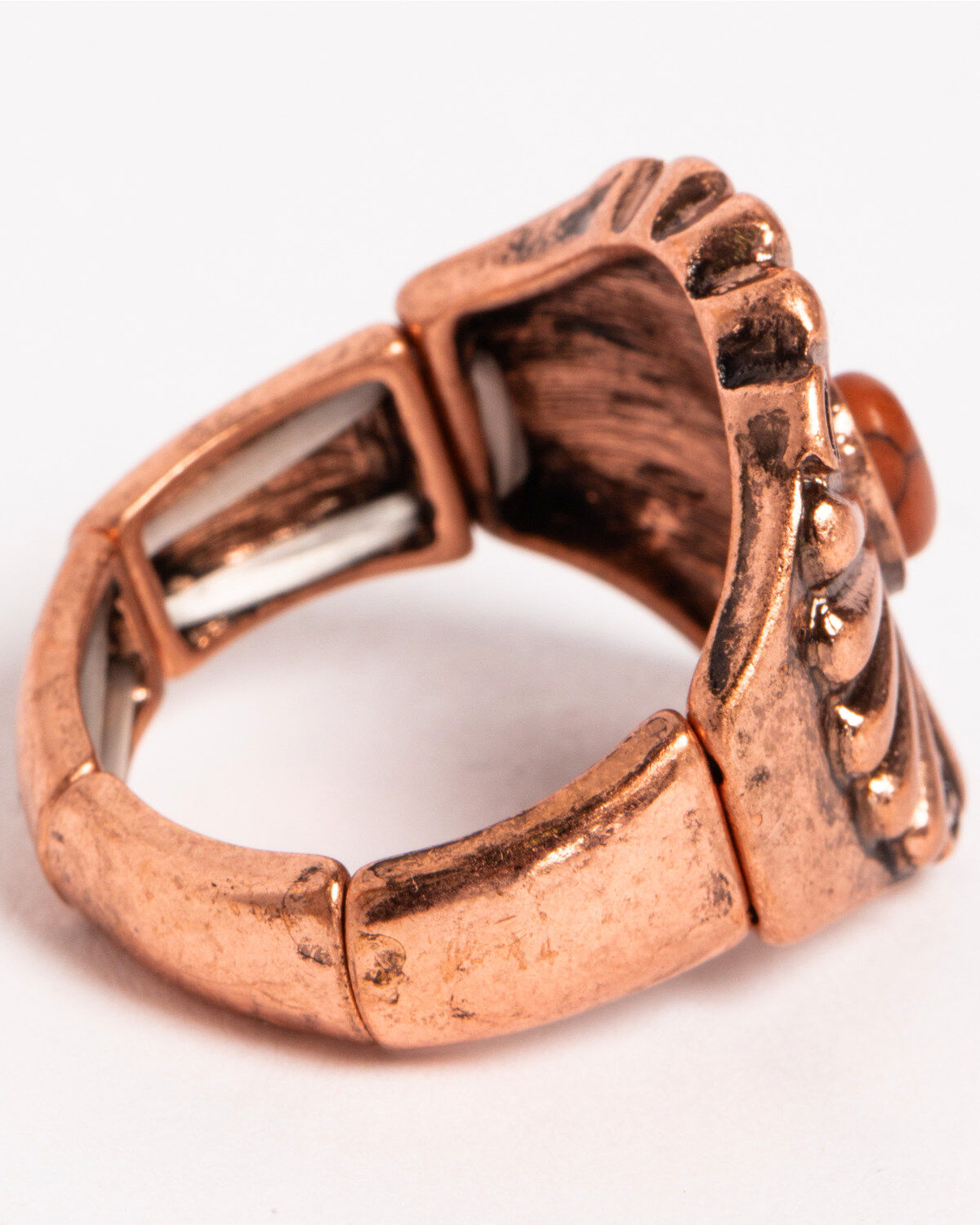 Image #2 - Shyanne Women's Texas Rose Stretch Concho Ring, Rust Copper, hi-res