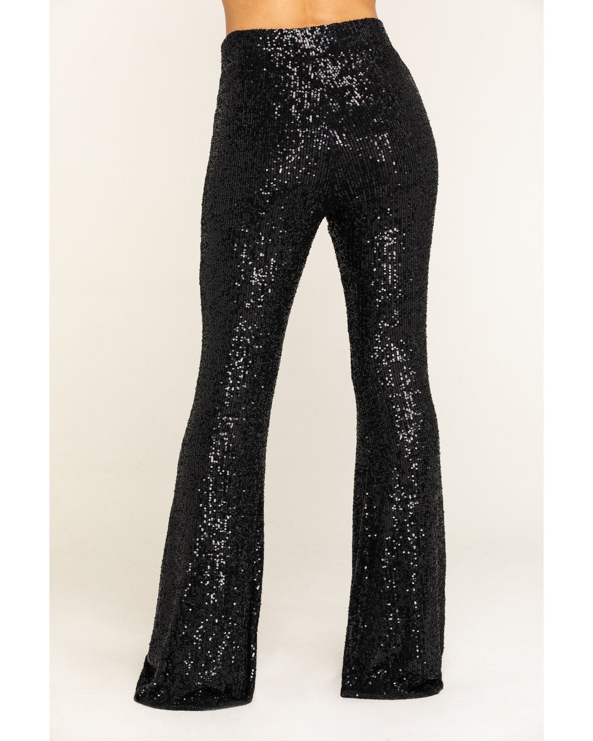 black sequin pants