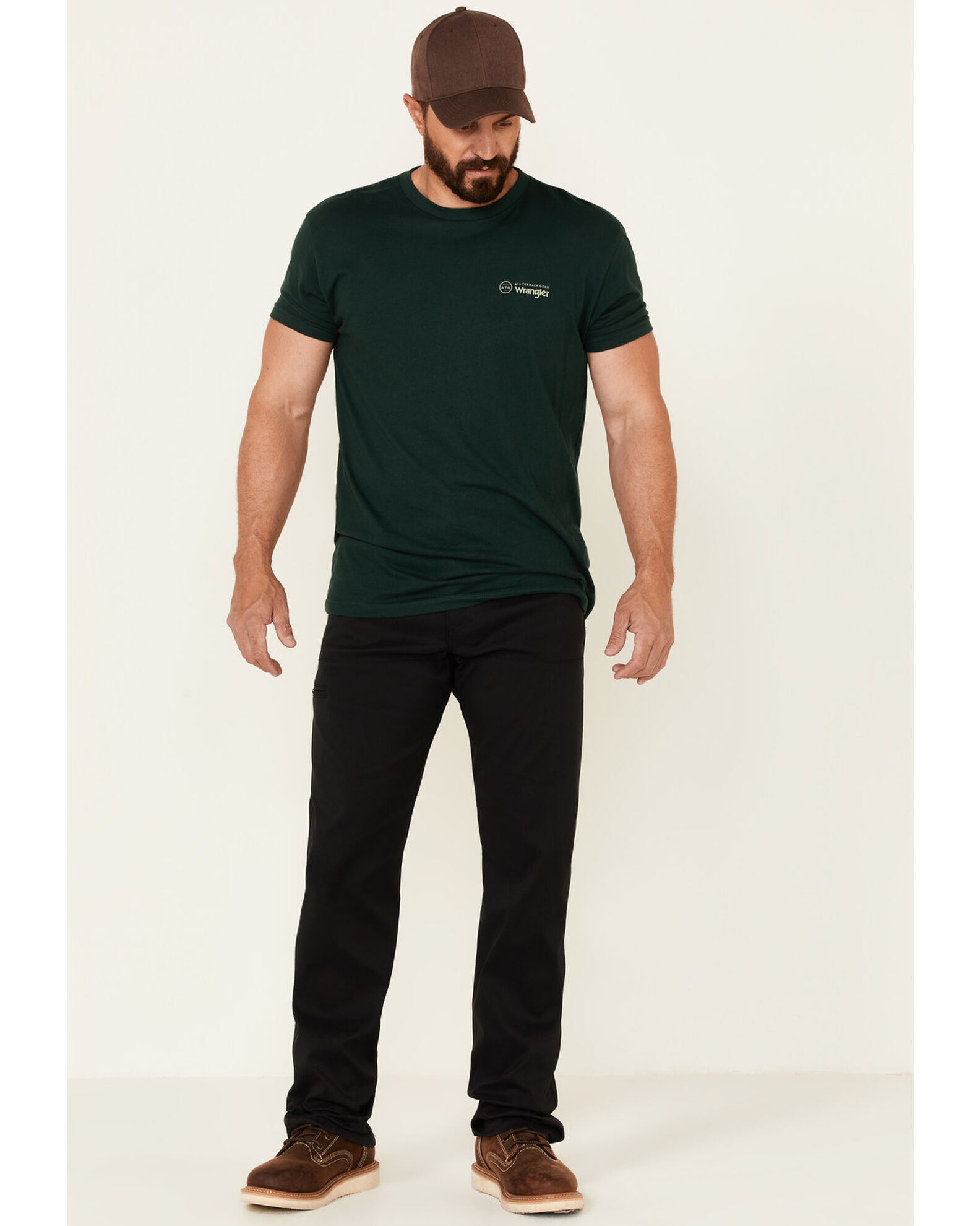 Image #1 - ATG by Wrangler Men's Caviar Synthetic Stretch Utility Pants, Black, hi-res