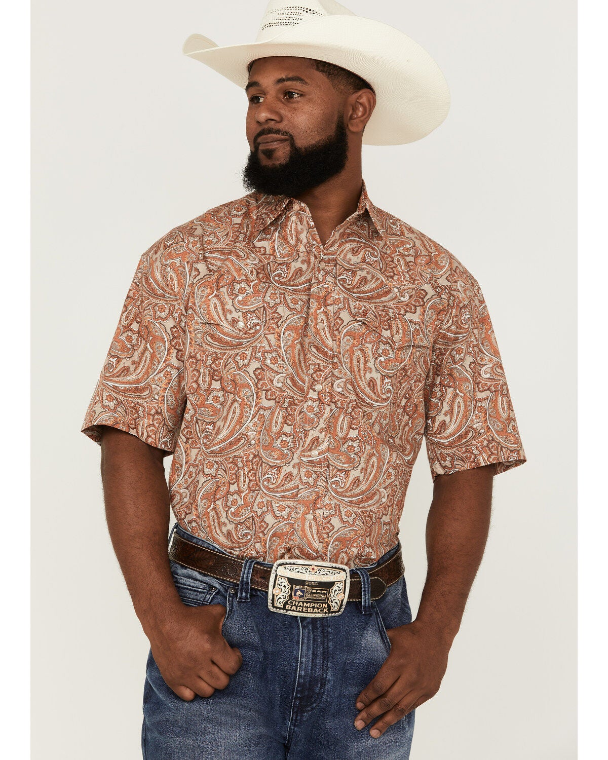 Roper Men's Dusty Trail Paisley Print 
