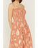 Image #3 - Z&L Women's Sophia Paisley Print Smocked Sleeveless Maxi Dress, Mauve, hi-res