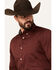 Cody James Men's Basic Twill Long Sleeve Button-Down Performance Western Shirt, Wine, hi-res
