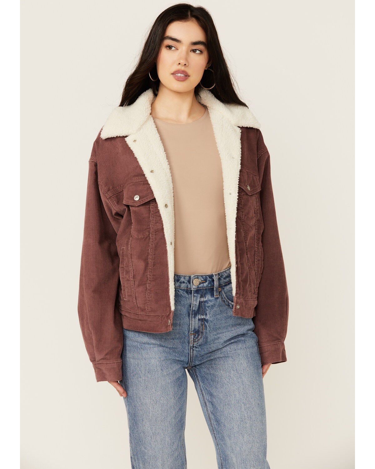 sherpa trucker jacket womens