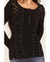 Image #3 - Miss Me Women's Lace Long Sleeve Top, Black, hi-res