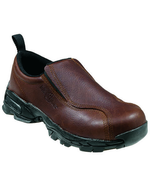 Nautilus Men's Slip-On Steel Toe ESD Work Shoes, Brown, hi-res