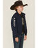 Image #2 - Ariat Boys' Stable Zip-Up Jacket, Navy, hi-res