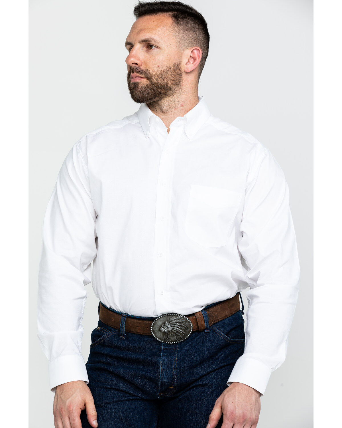 Image #1 - Panhandle Men's Retro Button Down Long Sleeve Western Shirt, , hi-res
