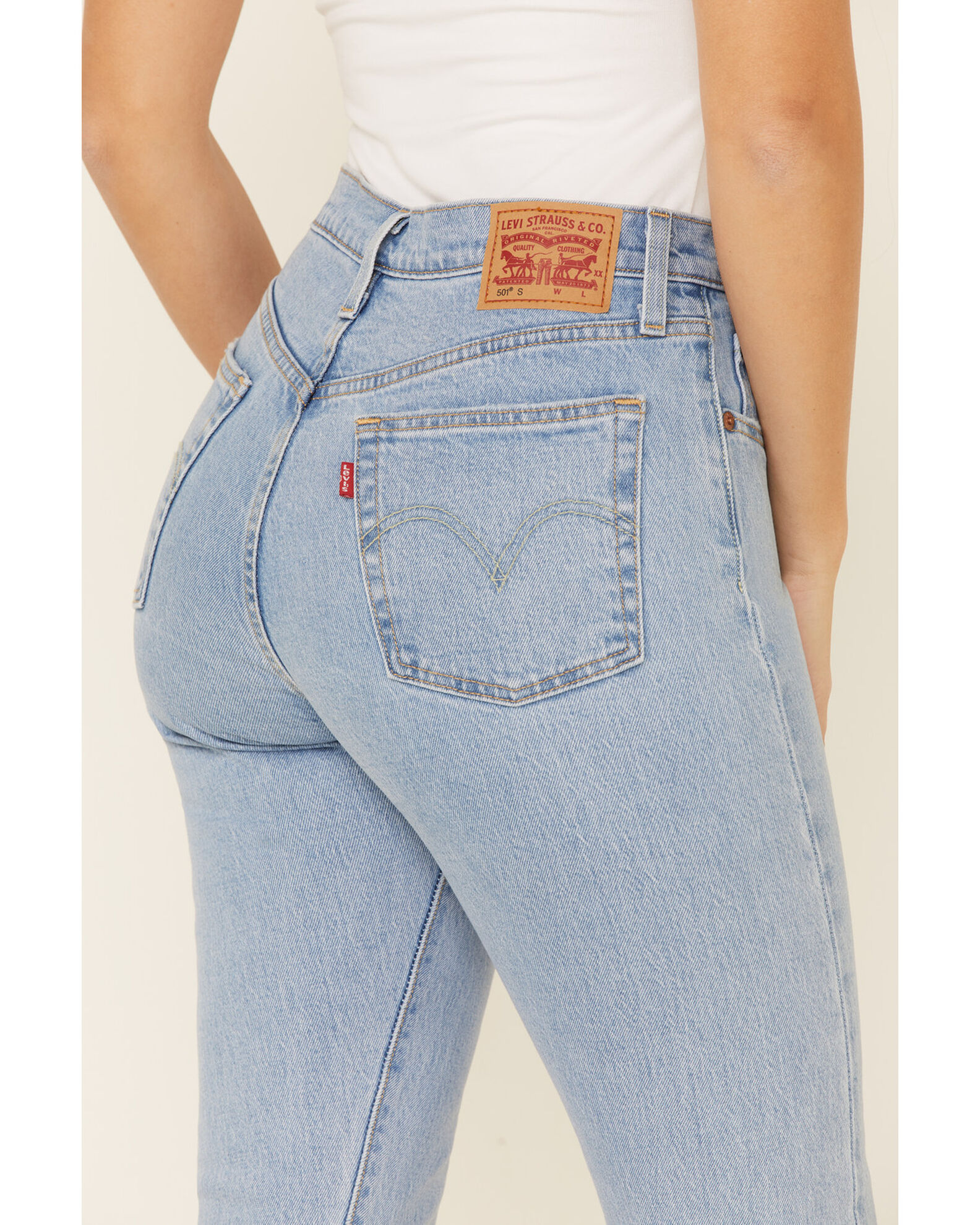 Levi s Women s 501 Fray Hem Skinny Jeans Boot Barn