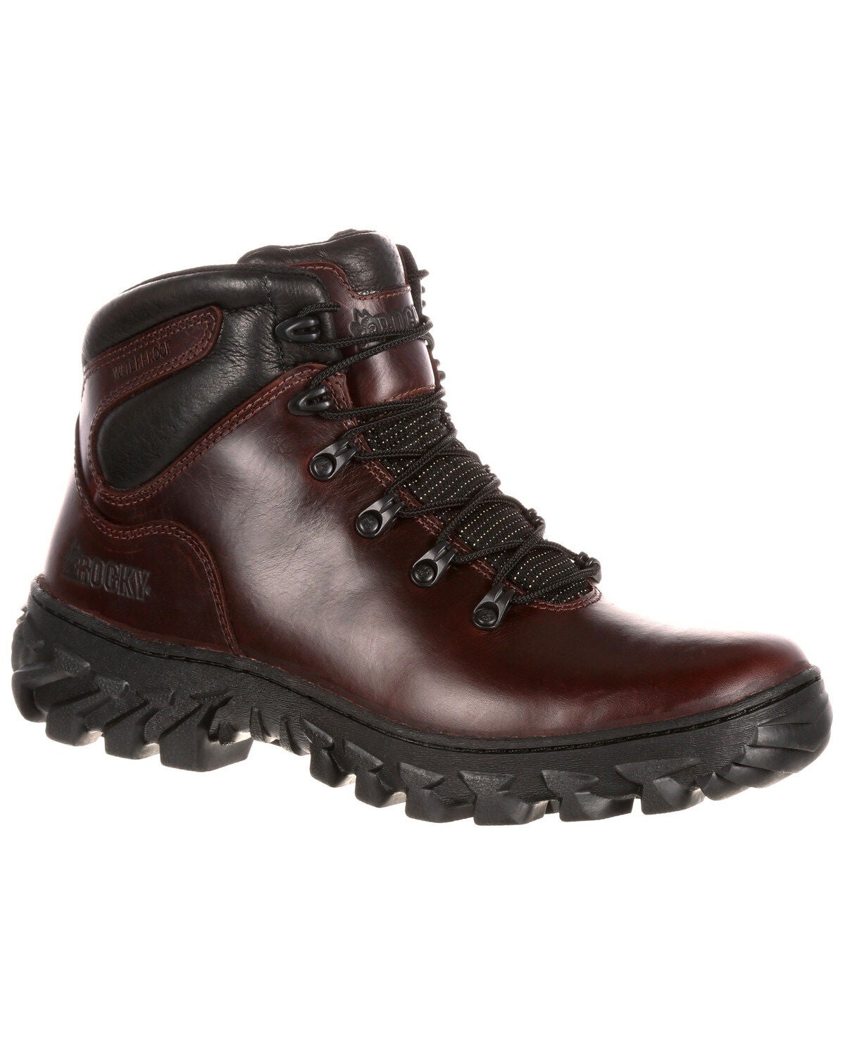 Rocky Men's Jungle Hunter Waterproof Hiker Boots - Round Toe, Dark Brown, hi-res