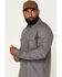 Image #2 - Hawx Men's All Out Solid Twill Long Sleeve Button-Down Work Shirt - Big, Dark Grey, hi-res