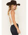 Image #2 - Shyanne Women's Rebecca Short Sleeve Knit Lace Tank, Natural, hi-res