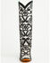 Image #4 - Corral Women's Floral Overlay Sequin Tall Western Boots - Snip Toe, Black/white, hi-res