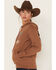 Wrangler Retro Women's Logo Graphic Hoodie, Rust Copper, hi-res