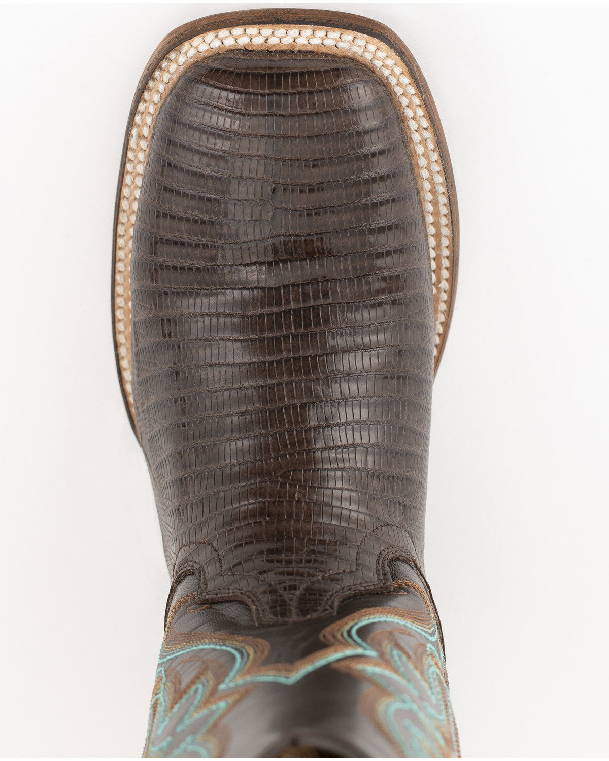 Image #5 - Ferrini Women's Teju Lizard Western Boots - Broad Square Toe, , hi-res