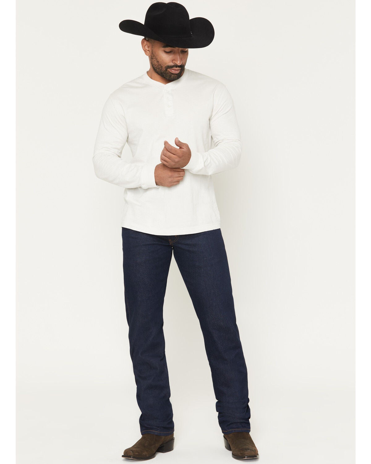 Levi&rsquo;s Men&rsquo;s 557 Rocky Rinse Dark Wash Western Straight Denim Jeans, Dark Wash, hi-res