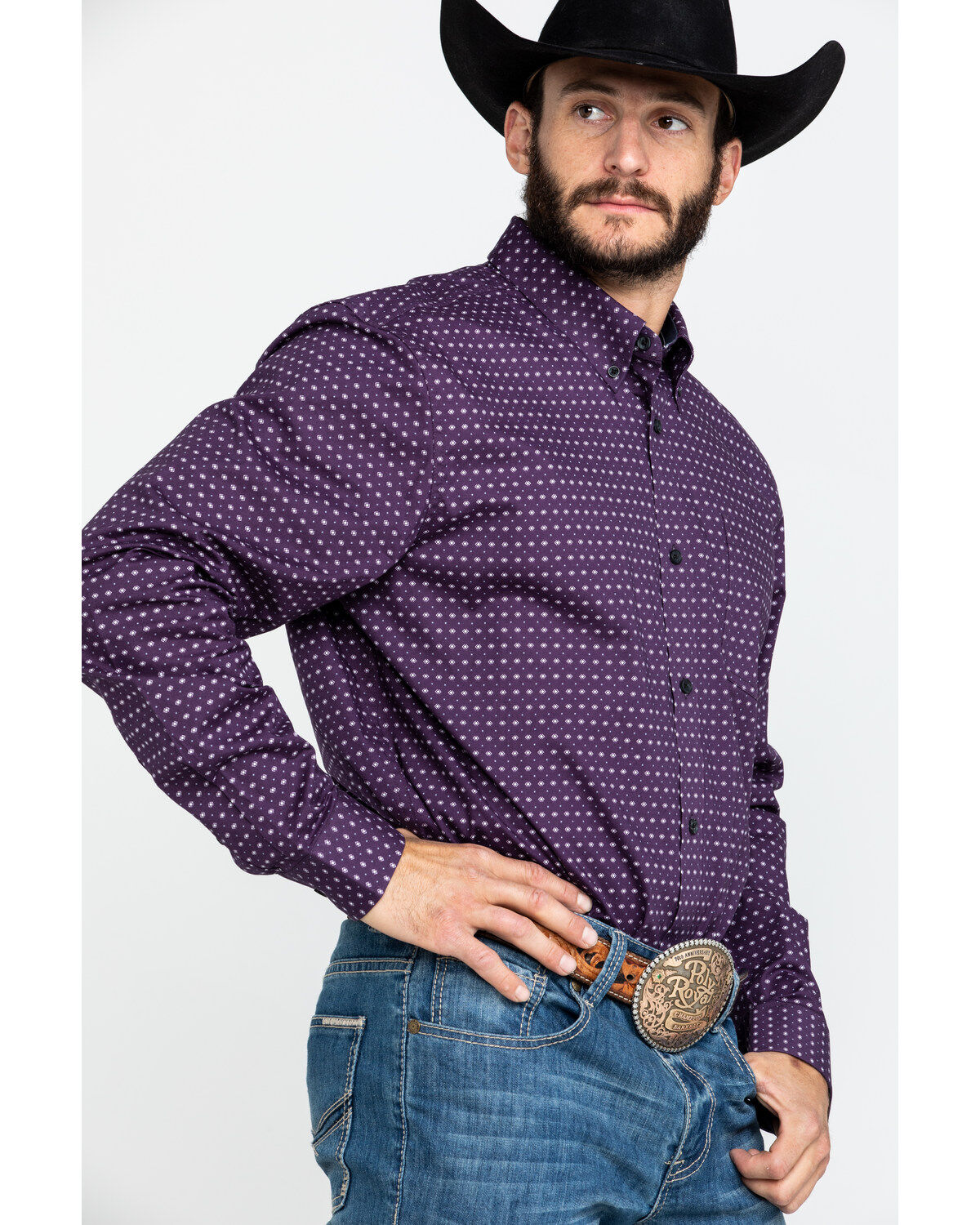 Image #3 - Cody James Core Men's Diamond Falls Geo Print Long Sleeve Western Shirt, , hi-res